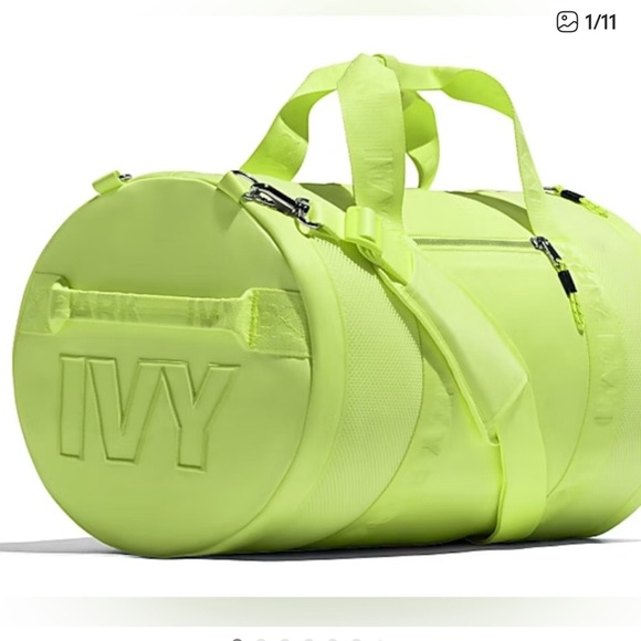 Ivy Park - RARE Neon Green / Yellow Duffel / Backpack combo - Picture 6 of 12